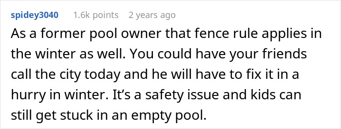 Neighbor Tries To Make Man Fix His Fence So They Could Use The Pool, He Removes It As Retaliation