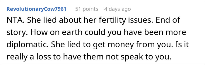 Man Learns Why Sister Wants Him To Pay For Her Surrogate, Tells Her Exactly What He Thinks Of Her
