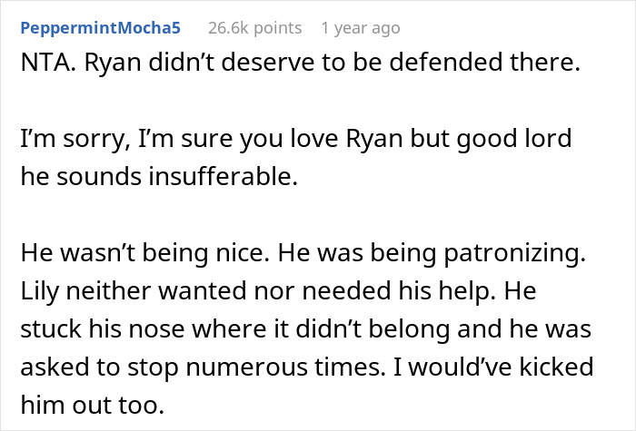 Guy Removed From Dinner Party For Babying And "Helping" Blind Woman Far Too Much