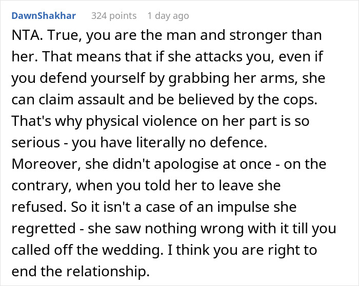 Family And Friends Show No Empathy To Man Who Gets Slapped By Fianc&eacute;e And Wants To Call Off Wedding