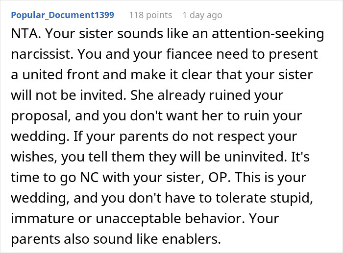 Man Decides To Uninvite Sis From Wedding After She Ruined Proposal With ‘Little Joke’, Drama Ensues Man Decides To Uninvite Sis From Wedding After She Ruined Proposal With ‘Little Joke’, Drama Ensues