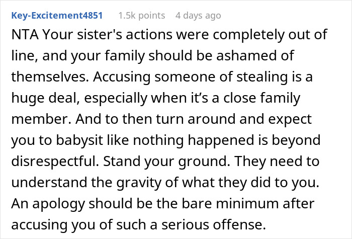 Woman Threatens To Call The Police On &lsquo;Thief&rsquo; Sister, Then Begs Her To Babysit