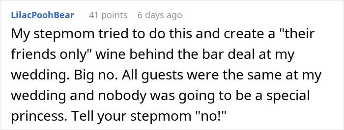 Stepmom Wants To Bring A Cooler Full Of Expensive Wine To Daughter’s Wedding, Bride Feels Insulted Stepmom Wants To Bring A Cooler Full Of Expensive Wine To Daughter’s Wedding, Bride Feels Insulted