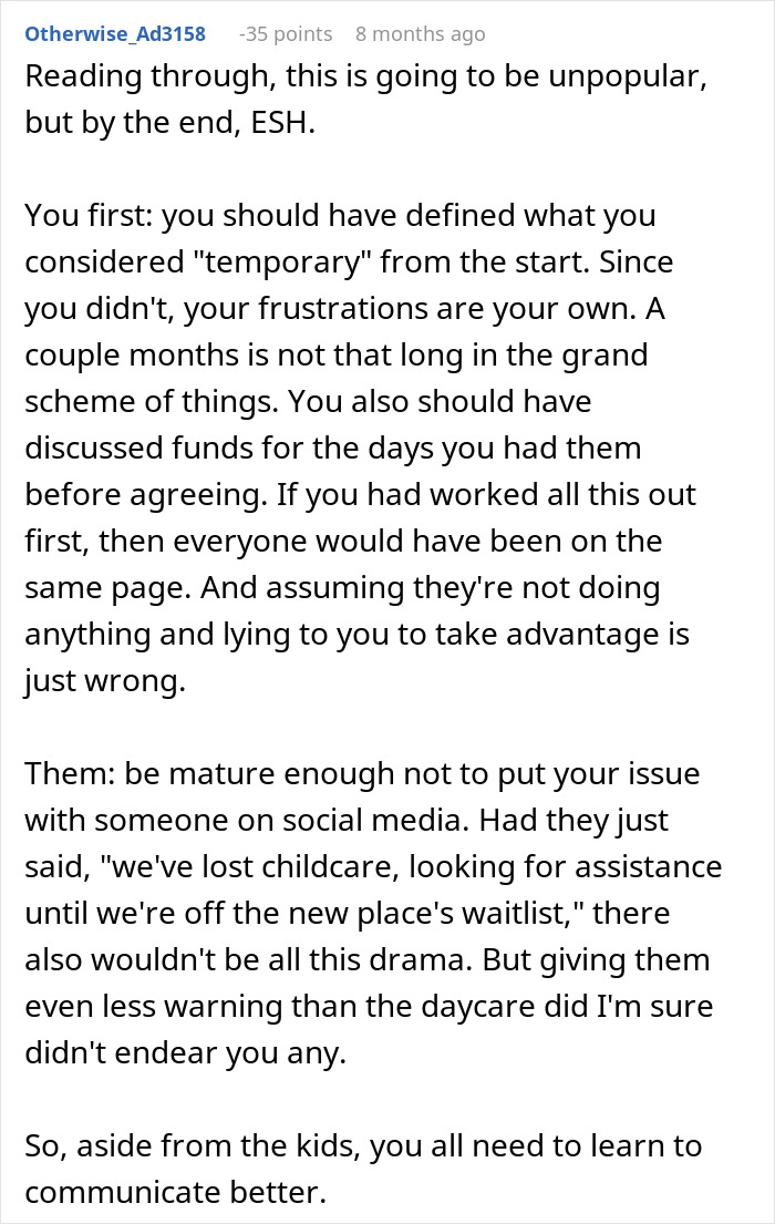 Woman Feels Taken Advantage Of By Brother, Offers A Compromise And Gets An Unexpectedly Negative Reaction