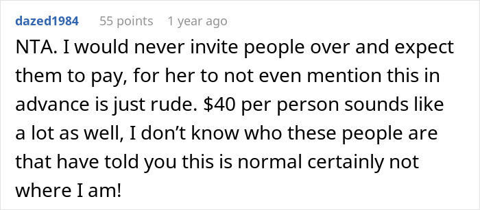 Unexpected Dinner Party Charge Leaves Guests Outraged: &ldquo;I Didn&rsquo;t Do This For Free&rdquo;