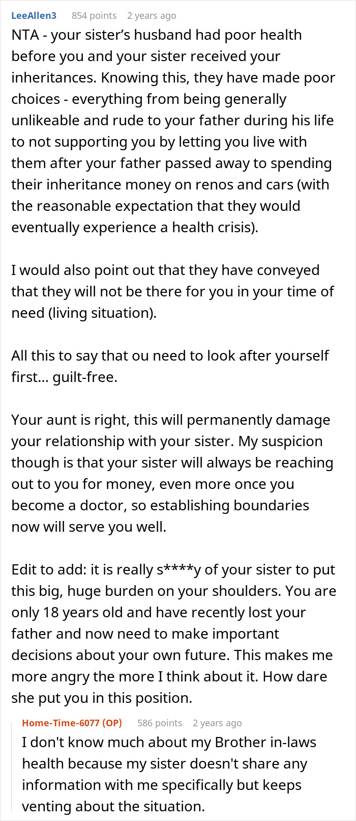 Woman Lets Husband Kick Her Teen Sister Out, Is Surprised When She Refuses To Pay For His Surgery