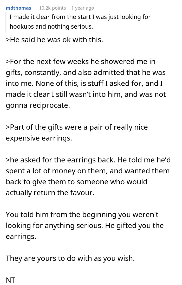 Woman Breaks Things Off With &lsquo;Friend With Benefits&rsquo;, Won&rsquo;t Return His Expensive Gifts, He&rsquo;s Furious