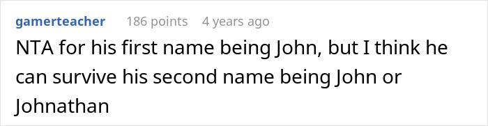 Husband Refuses To Name Son 'John Doe' Thinking About The Problems He'll Face, Upsets Wife Husband Refuses To Name Son 'John Doe' Thinking About The Problems He'll Face, Upsets Wife