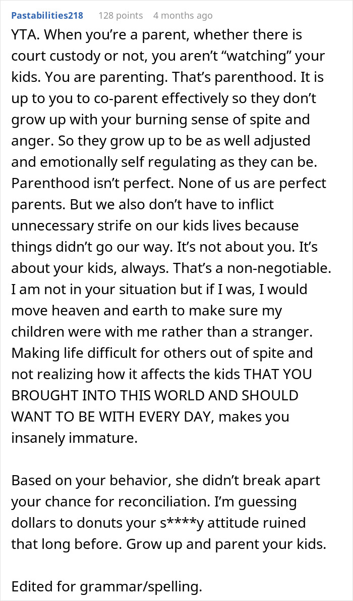 Mom Refuses To Take Her Kids During Ex&rsquo;s Week Because Of His Wife&rsquo;s Emergency, Gets A Reality Check