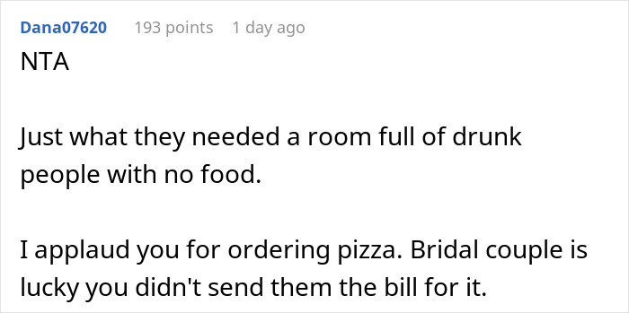 Bride Is Furious Guests Ordered Pizzas Because Her Family Ate Most Of The Food Bride Is Furious Guests Ordered Pizzas Because Her Family Ate Most Of The Food