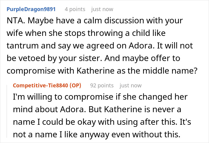 Man Sparks Family Feud By Rejecting SIL's Timeless Baby Name Idea For His Own Daughter