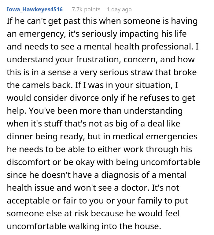 "AITA For Divorcing My Husband Because He Spent 10 Minutes In The Car During A Family Emergency?" "AITA For Divorcing My Husband Because He Spent 10 Minutes In The Car During A Family Emergency?"