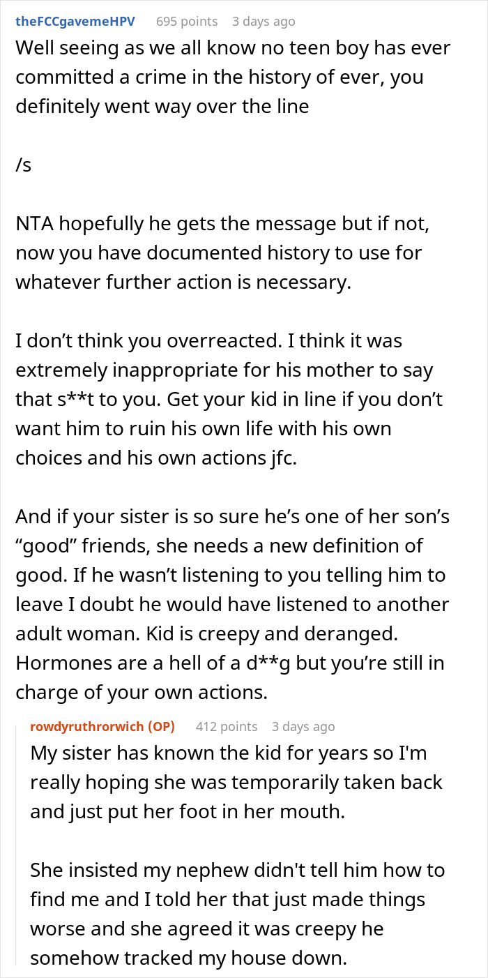 &ldquo;Am I The Jerk For Calling Cops On A Teenager Who Tracked Down My House And Demanded I Let Him in?&rdquo;