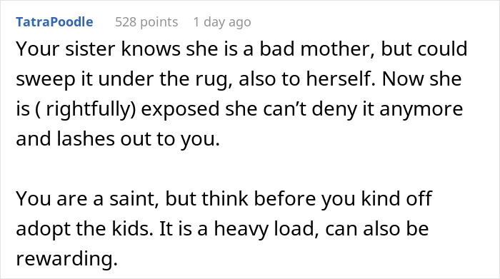 Woman Can&rsquo;t Believe How Bad Of A Mother Her Sister Is, Gives Her A Harsh Reality Check