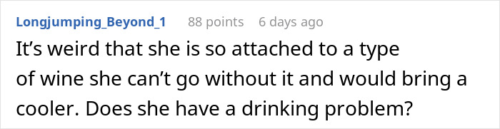 Stepmom Wants To Bring A Cooler Full Of Expensive Wine To Daughter’s Wedding, Bride Feels Insulted Stepmom Wants To Bring A Cooler Full Of Expensive Wine To Daughter’s Wedding, Bride Feels Insulted