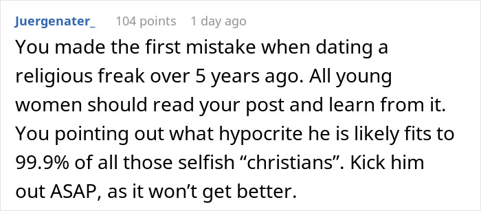 Woman Agrees To Convert If Husband Agrees To Actually Be A Good Christian, Triggers Him