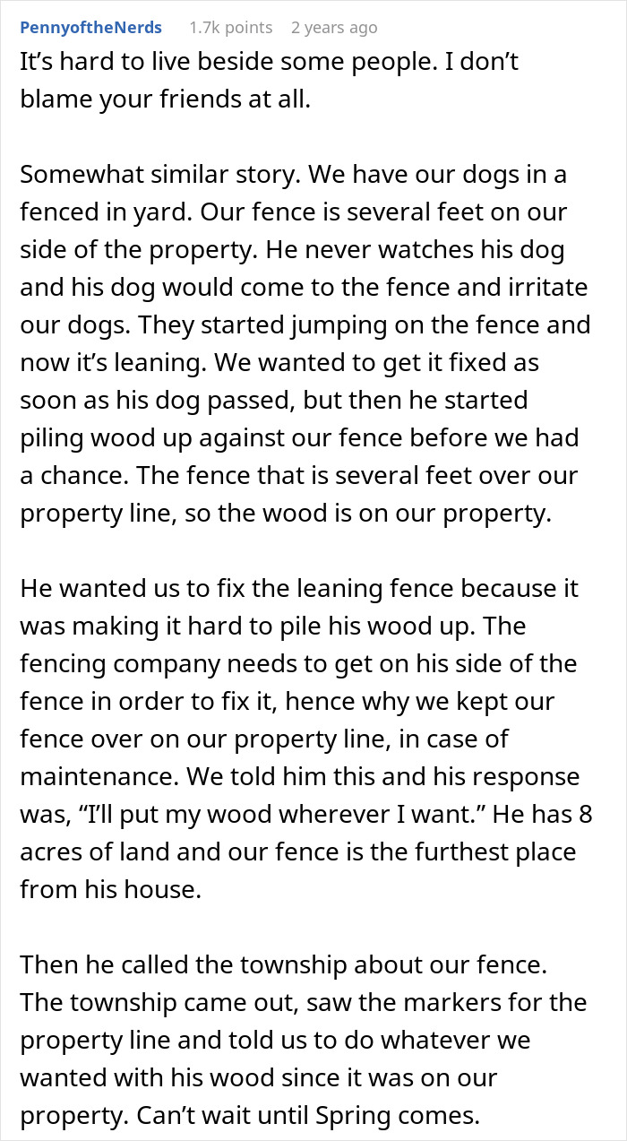 Neighbor Tries To Make Man Fix His Fence So They Could Use The Pool, He Removes It As Retaliation