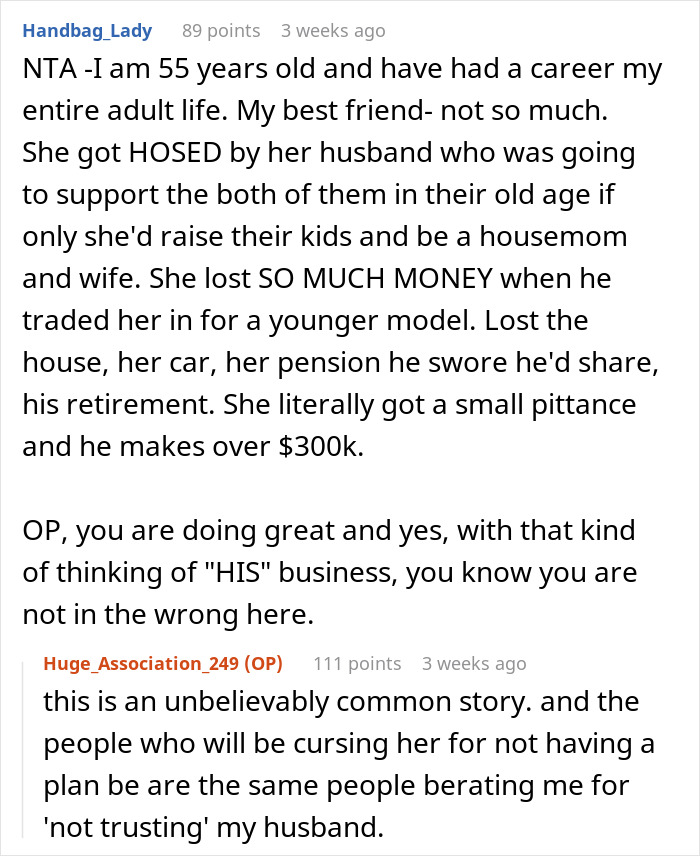 Man Asks Mom To Convince His Wife To Be A &ldquo;Trad Wife&rdquo;, She Reveals She Always Had An &ldquo;Escape Plan&rdquo;