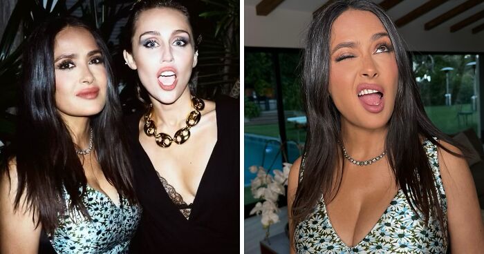 Salma Hayek’s Optical Illusion Dress Has Fans Convinced She’s “Gonna Stay Fine All Her Life”