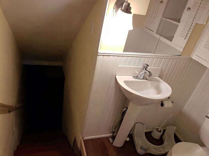 My Friend's Bathroom Is Also The Entrance To His Basement