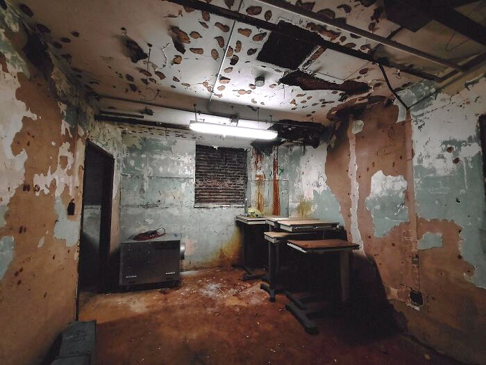 Basement Of A Hospital In New Orleans That's Been Abandoned Since Hurricane Katrina