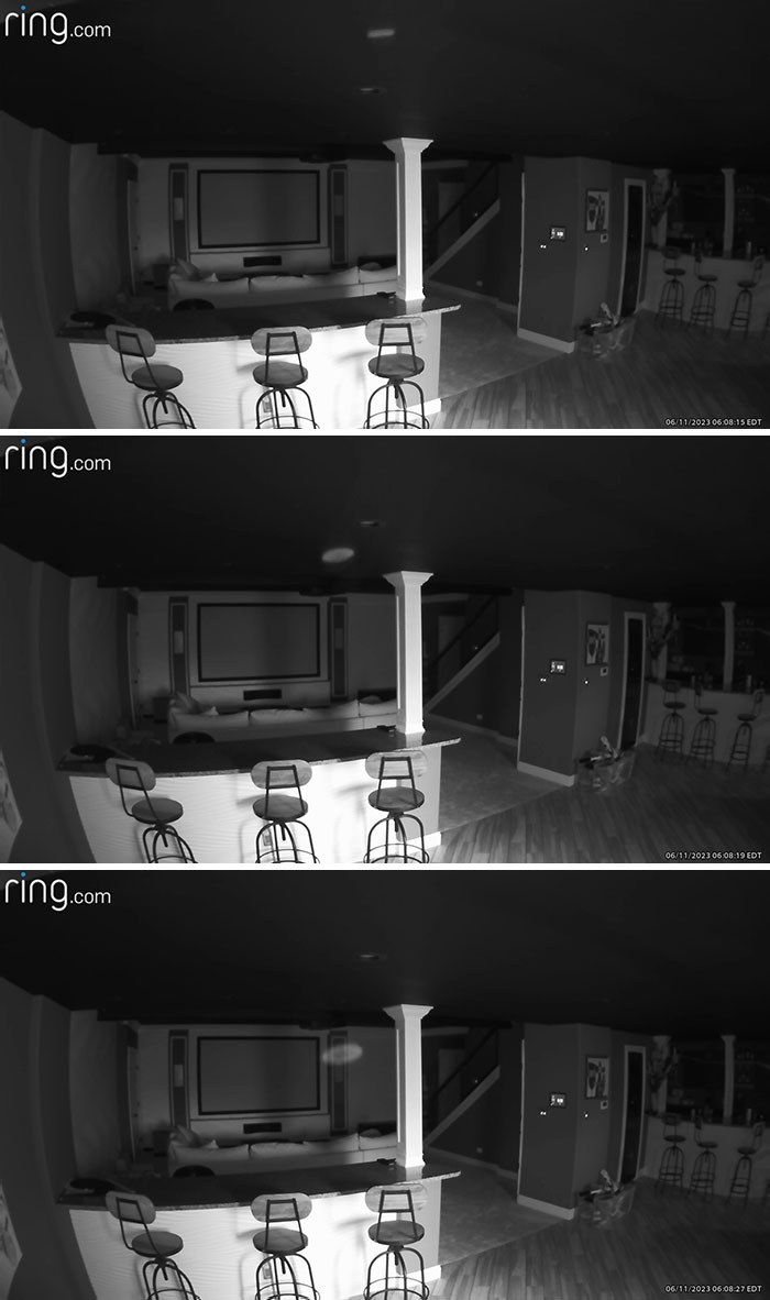 My Basement Ring Camera Picking Up Motion Via An Unidentified Orb. This Went On All Night Long