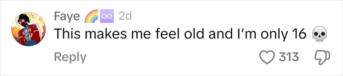 Comment reacting to dad learning slang for Gen Alpha, with humor about feeling old at 16.