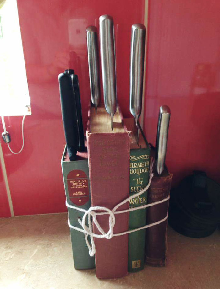 "Upcycled" Knife Block