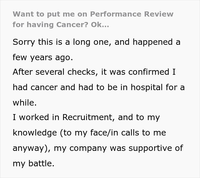 Boss Puts Woman On Performance Review For Beating Cancer, It Majorly Backfires