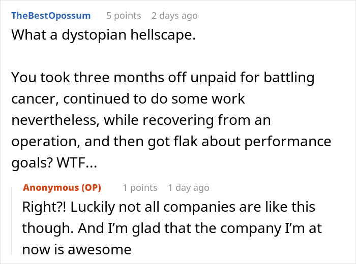 Boss Puts Woman On Performance Review For Beating Cancer, It Majorly Backfires