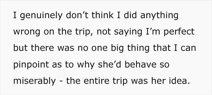 Friend Spends Whole Trip Treating Woman Rudely, She Can&rsquo;t Understand Why, Discussion Ensues