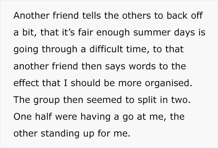 Friends Of 13 Years Turn Their Back On Woman After She Arrives Late For Party, She's Shocked Friends Of 13 Years Turn Their Back On Woman After She Arrives Late For Party, She's Shocked