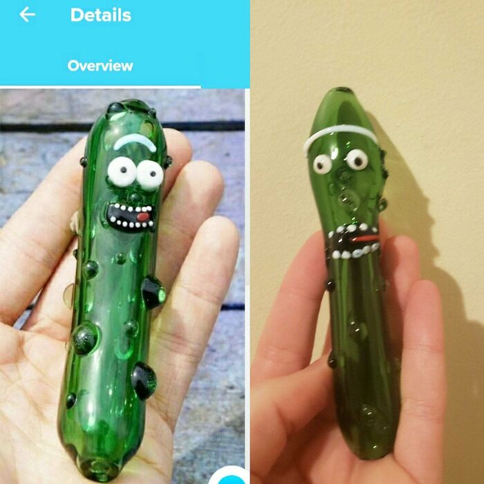 Ordered A Pickle Rick Pipe Off Wish.com