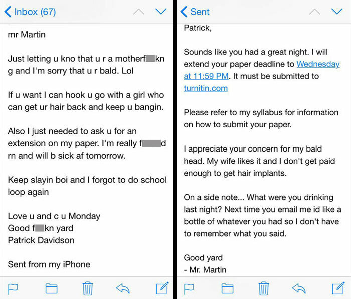 A Student Emails His Professor While Drunk. Results Are Amazing