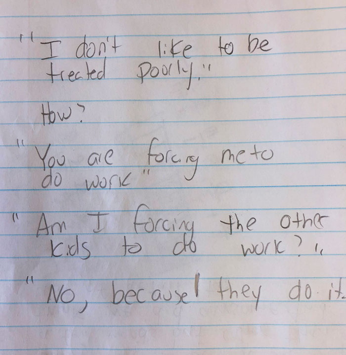 My Mom Transcribed A Conversation With One Of Her Fourth Grade Students