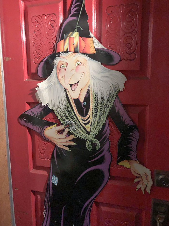 My Wife Hung This On Our Door And Didn’t Really Put A Lot Of Thought Into The Arm Position. My Girl Here Seems To Be Having Fun