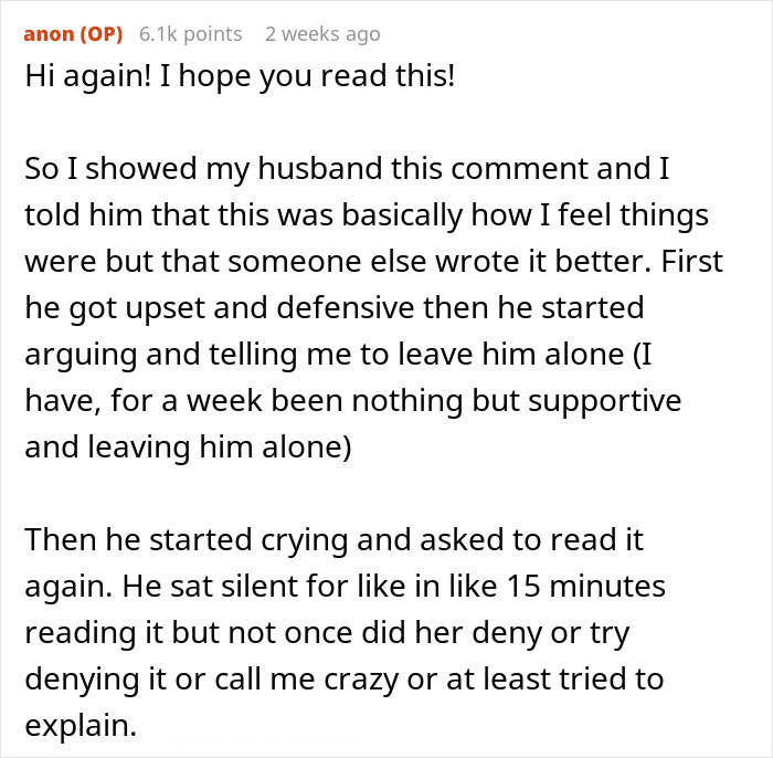 Woman Figures Out Why Husband Was So Depressed And Cried Hiding In The Bathroom, Decides To Divorce Him 