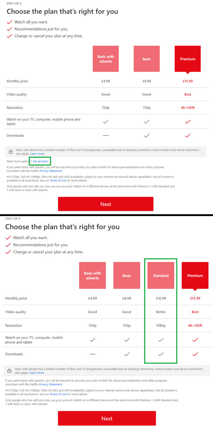 Netflix Hides The "Happy Middle-Ground" Option To Entice People Into The Most Expensive Subscription