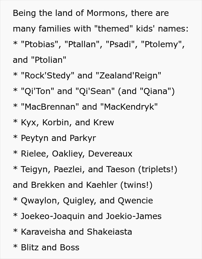 &ldquo;Kunthea&rdquo;: Woman Documents The Most Unfortunate Baby Names That Utah Parents Have Chosen