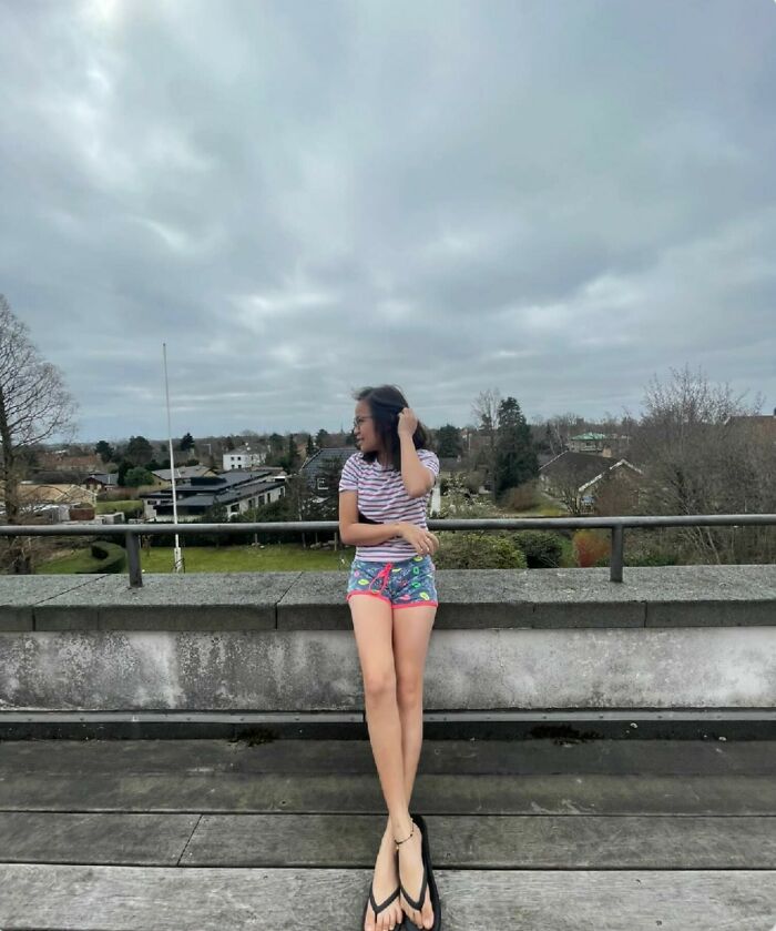 Podría ser nadadora olímpica con esas aletas