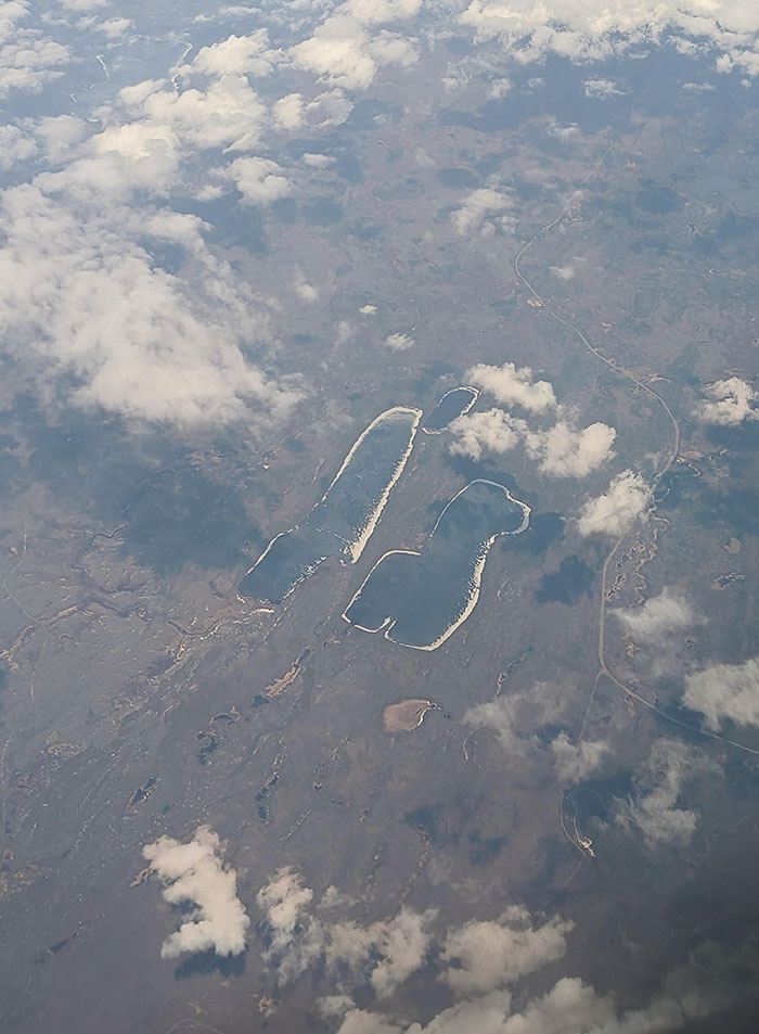 I Flew Over Some Lakes That Looked Like A Man Walking His Llama
