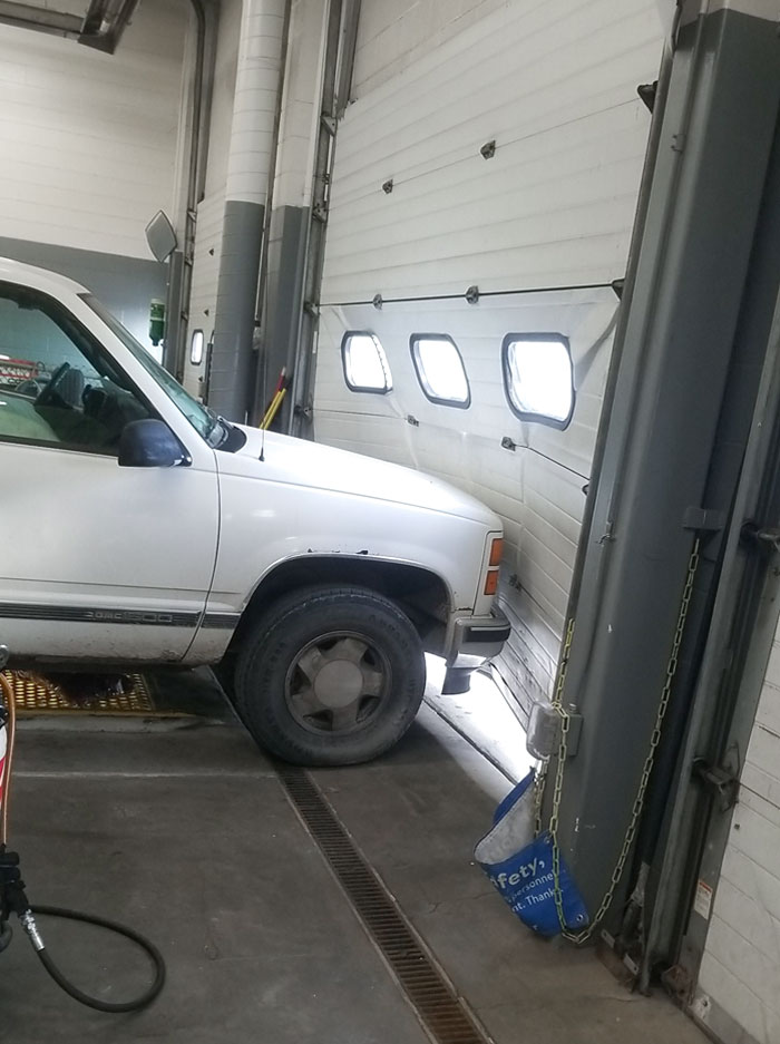 The Customer Didn't Mention Anything About The Brakes Being Bad Until After This. Not A Scratch On The Yukon Though, So We Got Lucky