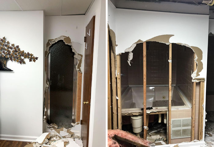 I Found A Hot Tub And Steam Room Behind A Basement Wall