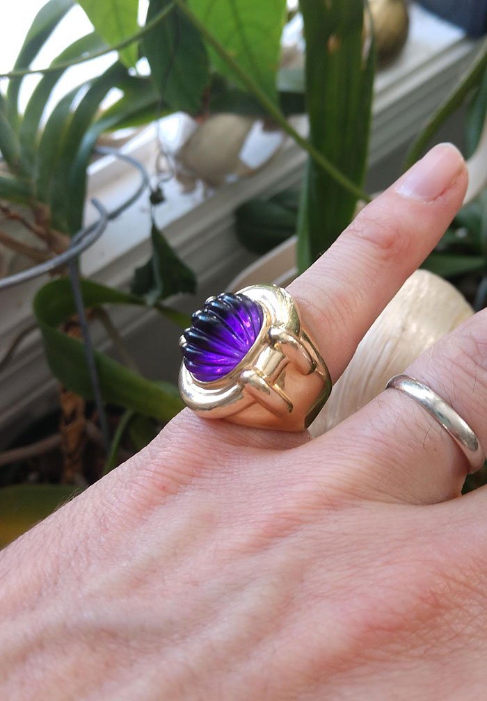 I Purchased What I Thought Was An Egyptian Revival Costume Ring At A Thrift Store. To My Surprise, The Gold Tested 18K