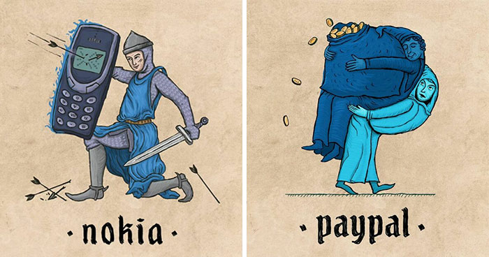 Artist Reimagined Popular Logos As If They Existed In The Middle Ages (26 New Pics)