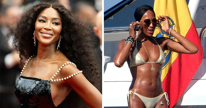 Naomi Campbell’s Bikini Pics Have Fans Asking, “What The Hell Is In Her Bathing Suit?”
