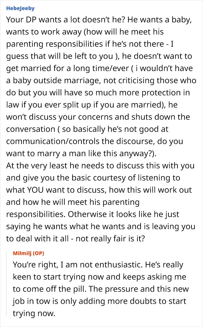 Woman Totally Unsure About Starting A Family With Partner After His Questionable Decision Woman Totally Unsure About Starting A Family With Partner After His Questionable Decision