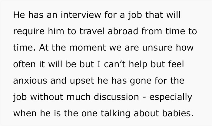 Woman Totally Unsure About Starting A Family With Partner After His Questionable Decision Woman Totally Unsure About Starting A Family With Partner After His Questionable Decision