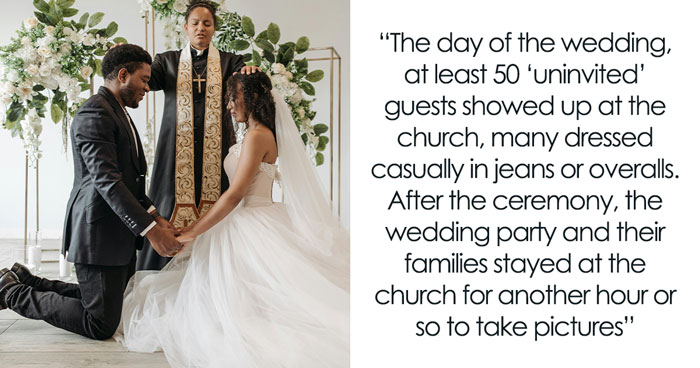 Bride Watches In Horror As 50 Strangers Wreck Her Wedding Buffet After Being Invited By The Pastor