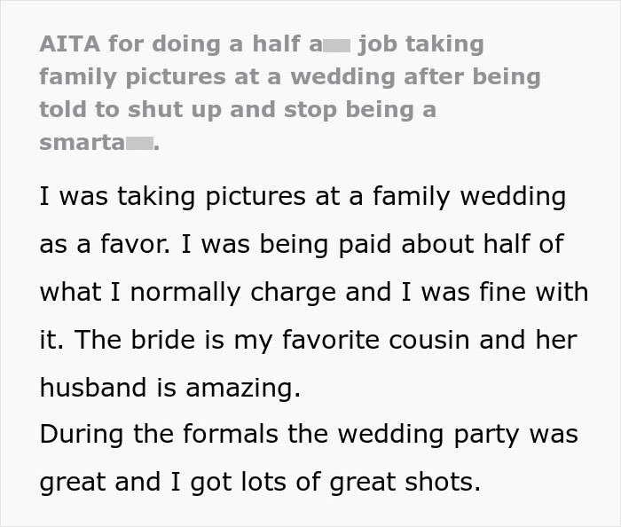 Rude Wedding Guests Complain About Terrible Pics Of Them, Get Shown Exactly Why That Happened